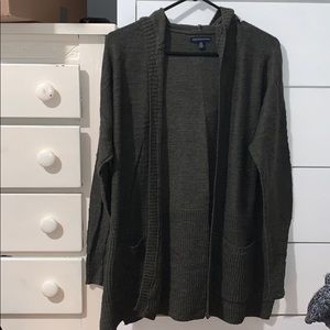 AE hooded cardigan